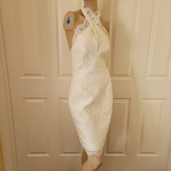 Keepsake The Label Sublime Drean Lace Halter Dress SZ S Ivory - Picture 4 of 14